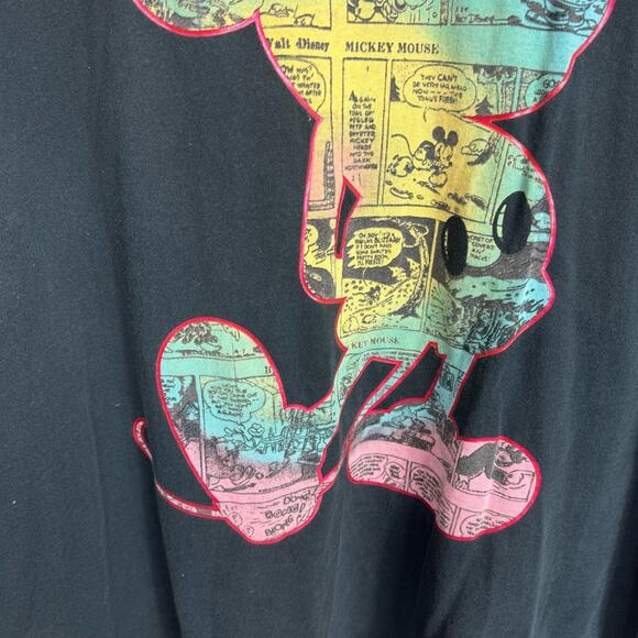 Vintage Disney Mickey Comic Book Printed Logo Tshirt neon colors 4XL - Picture 5 of 10